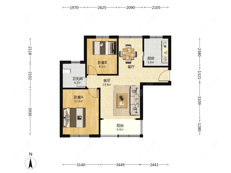 上海文宝苑在售二手房源户型图_小牛看房