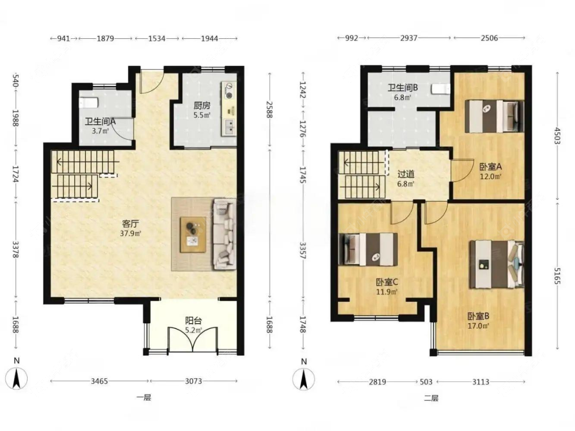 上海云麓之城在售二手房源户型图_小牛看房