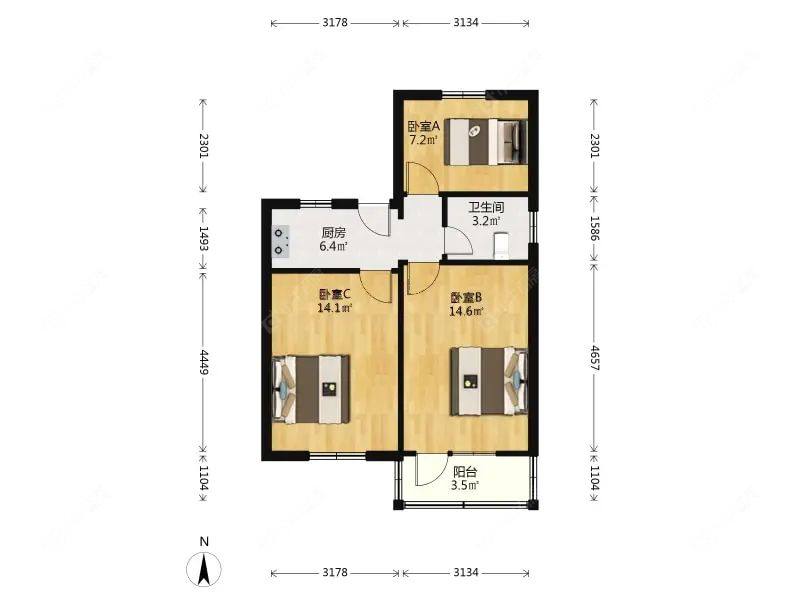 上海国年路65弄在售二手房源户型图_小牛看房