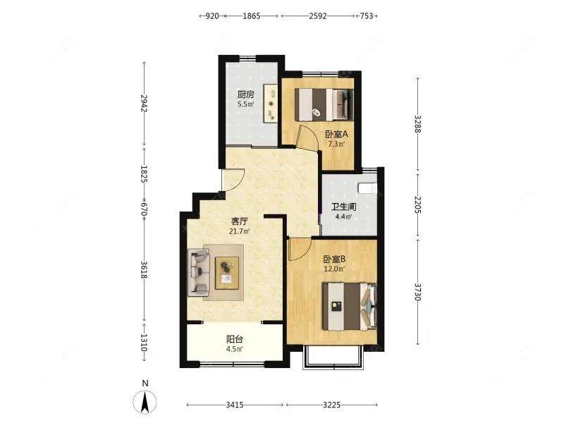 上海采菊苑在售二手房源户型图_小牛看房