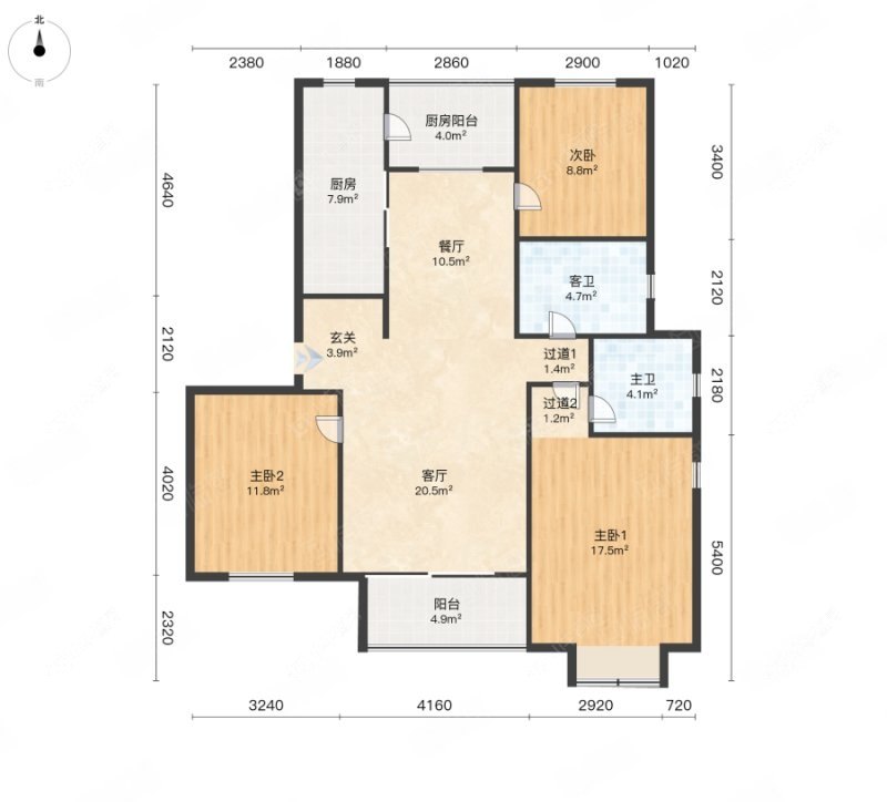 上海世博家园八街坊在售二手房源户型图_小牛看房