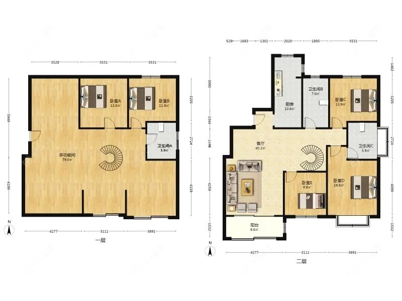 上海中凯城市之光(新江湾)在售二手房源户型图_小牛看房