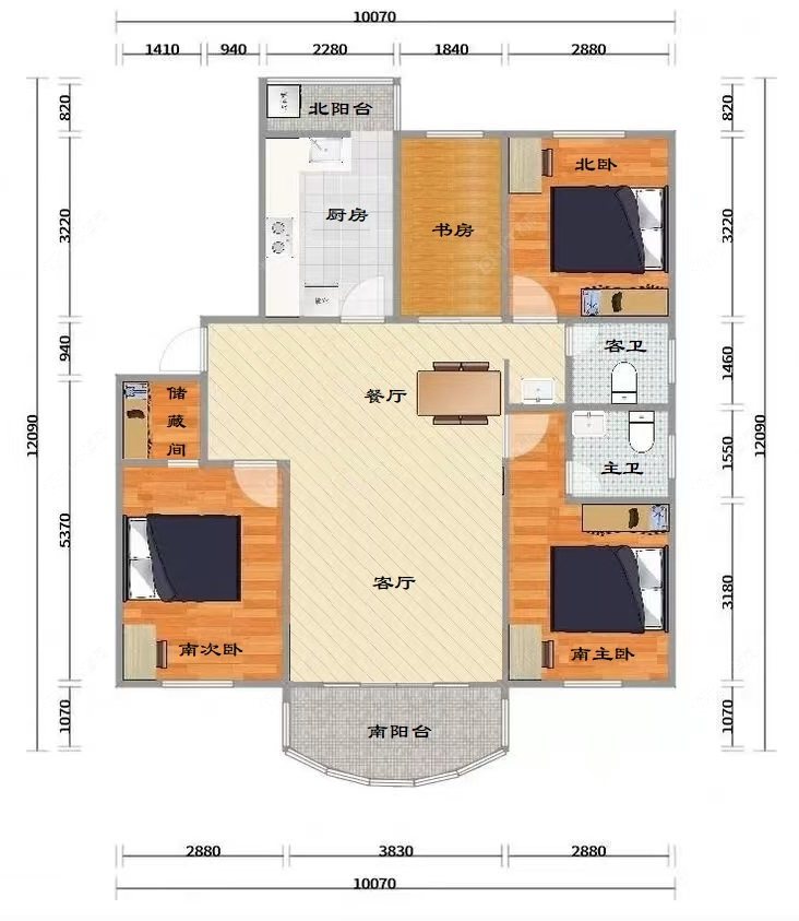 上海胡姬花园在售二手房源户型图_小牛看房