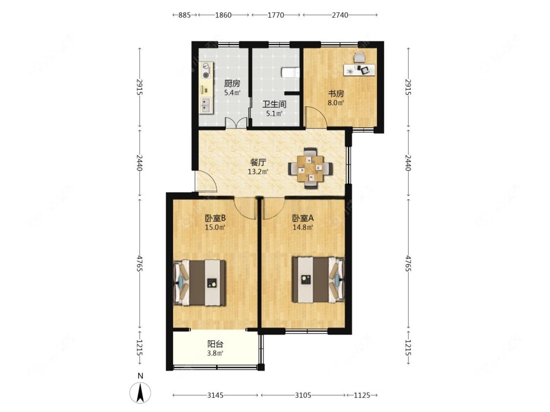 上海建业新村在售二手房源户型图_小牛看房