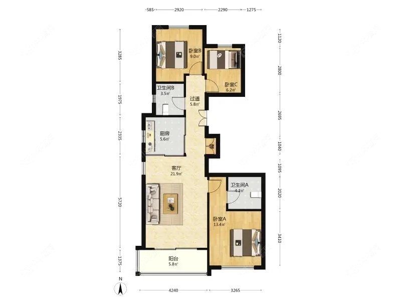 上海阳光城滨江悦在售二手房源户型图_小牛看房