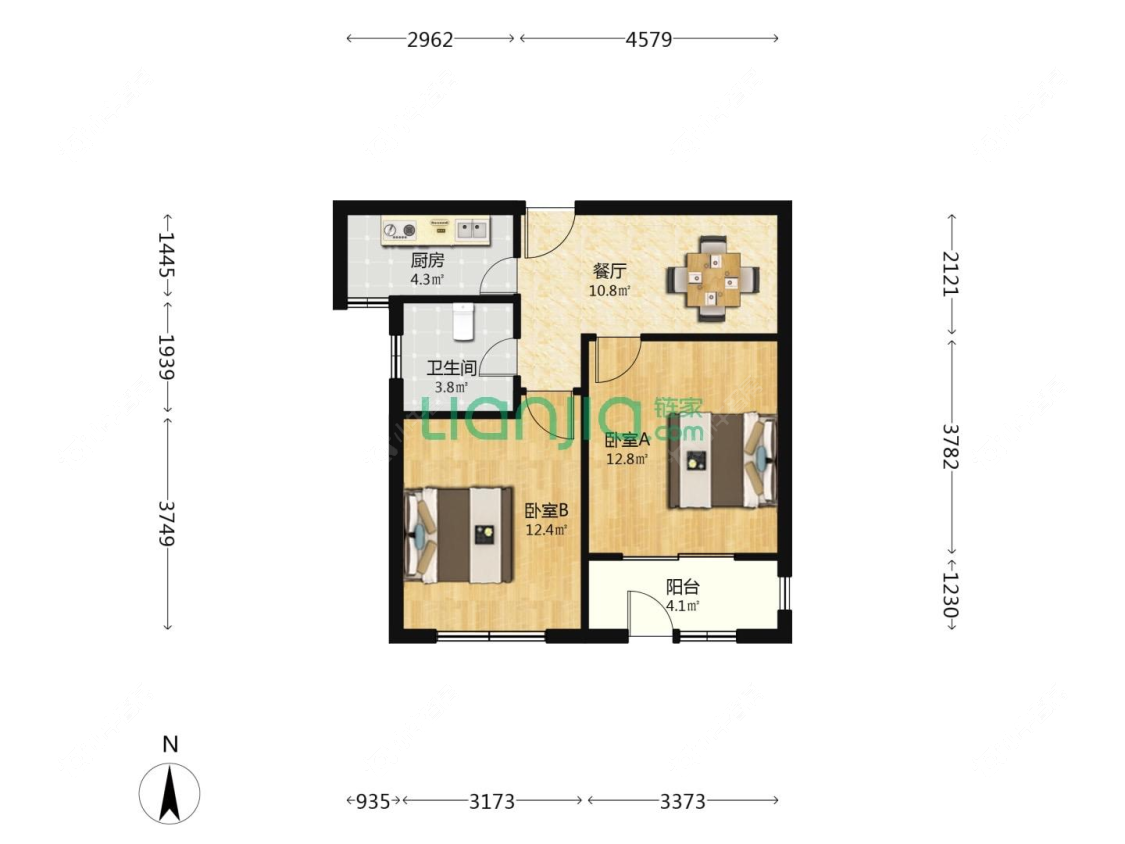 上海远洋香奈在售二手房源户型图_小牛看房