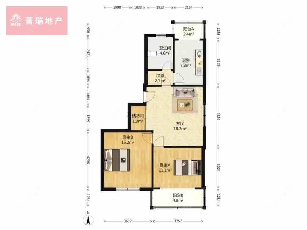 上海菊泉公寓在售二手房源户型图_小牛看房