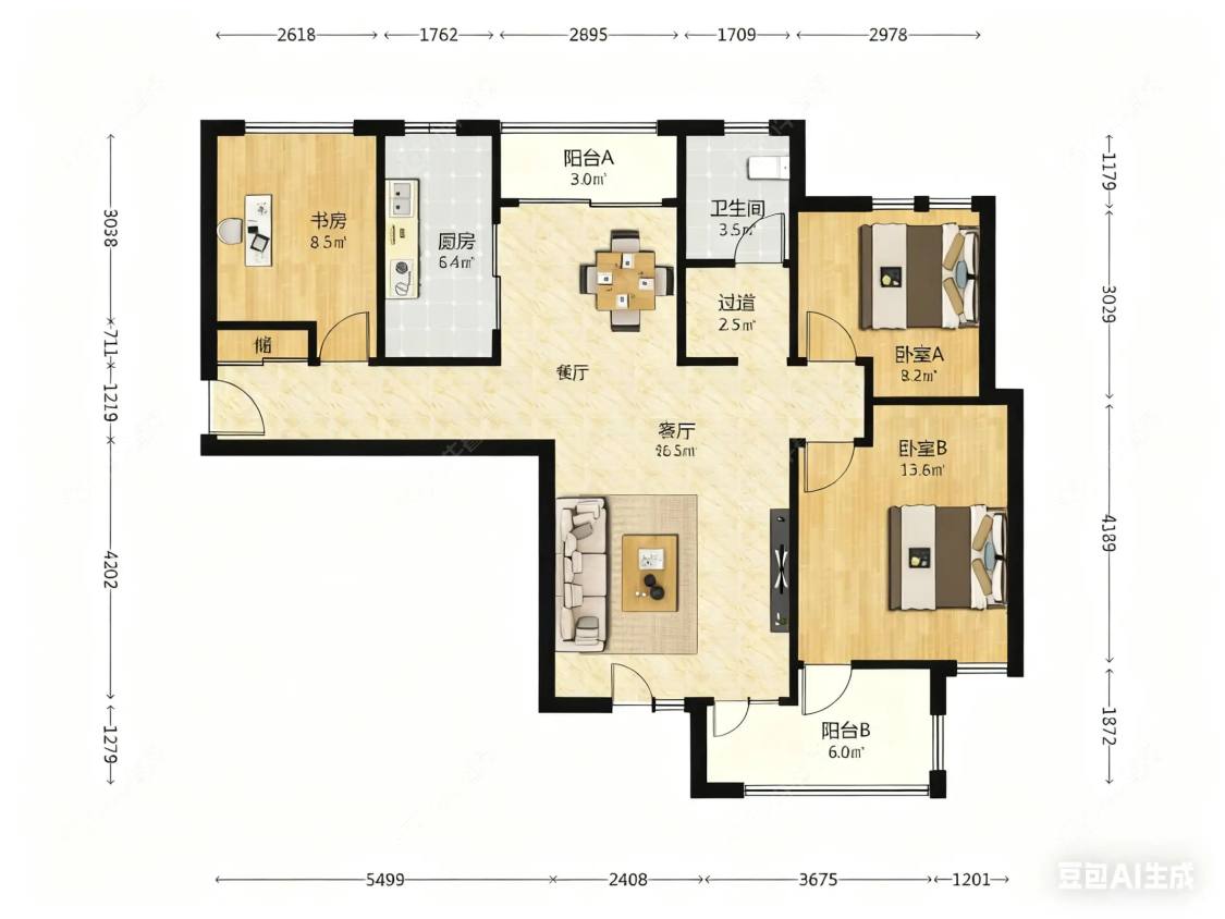 上海万科四季花城111弄在售二手房源户型图_小牛看房
