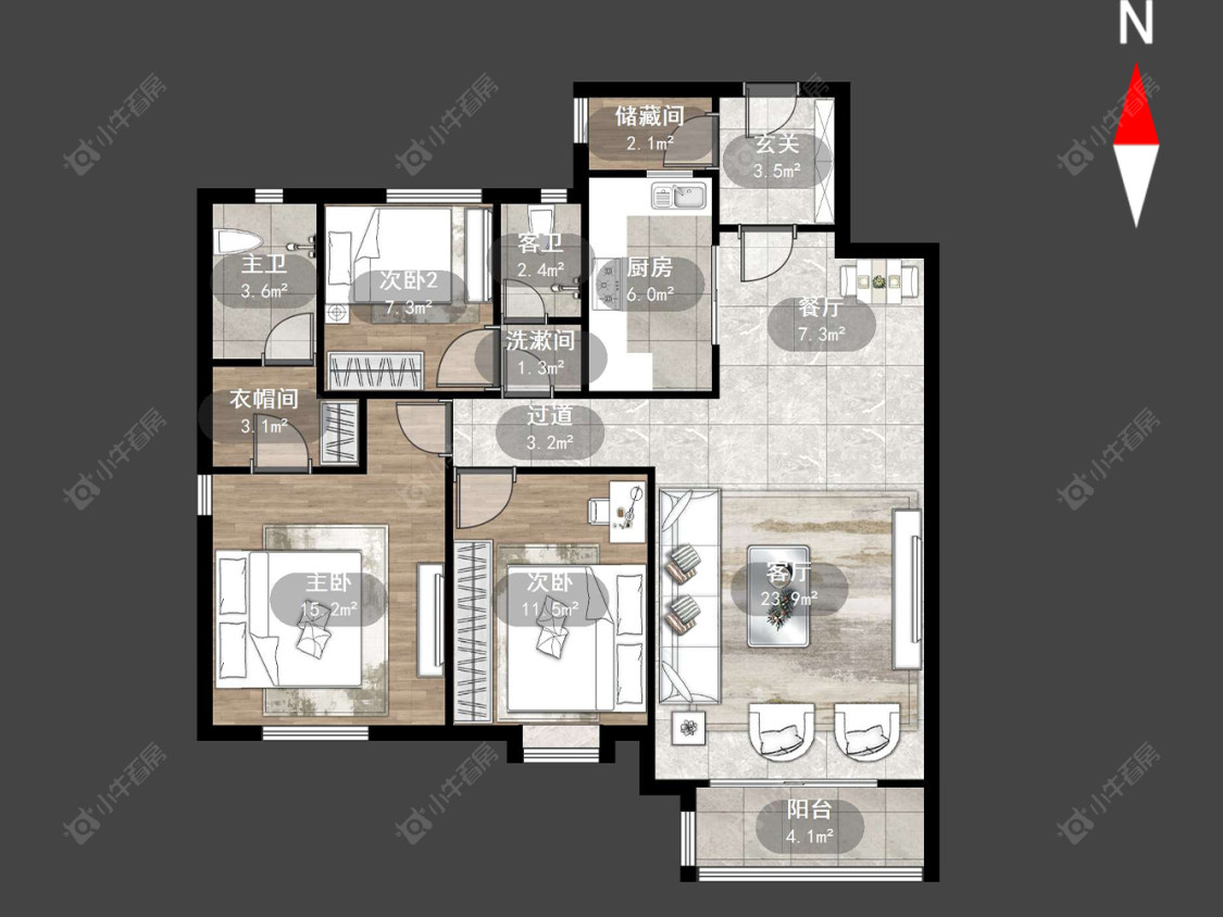 上海万科金色城市在售二手房源户型图_小牛看房