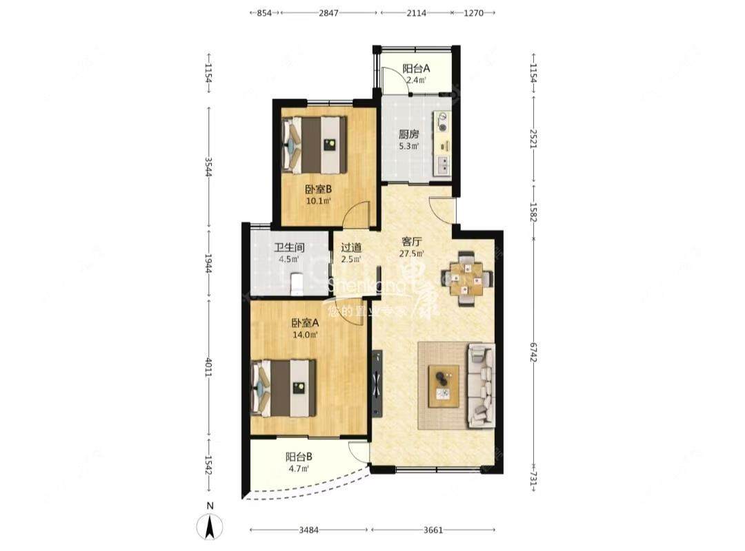 上海紫叶花园东园在售二手房源户型图_小牛看房