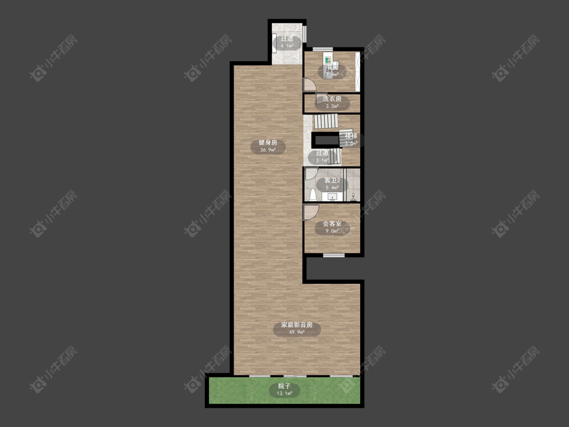 上海宫园巧筑别墅区在售二手房源户型图_小牛看房