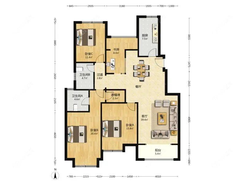 上海建发珑庭二期在售二手房源户型图_小牛看房