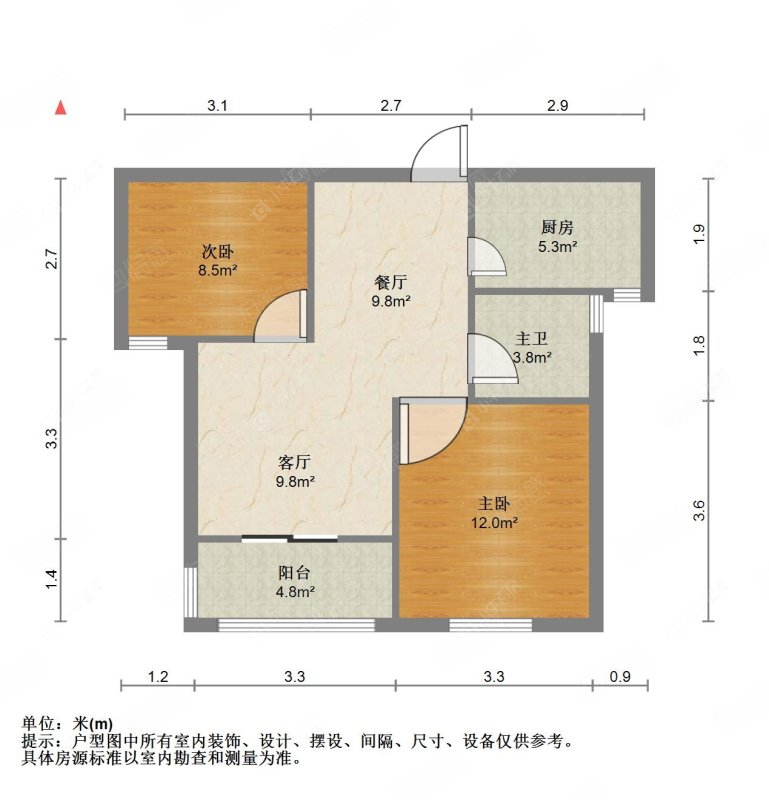上海中怡家园在售二手房源户型图_小牛看房