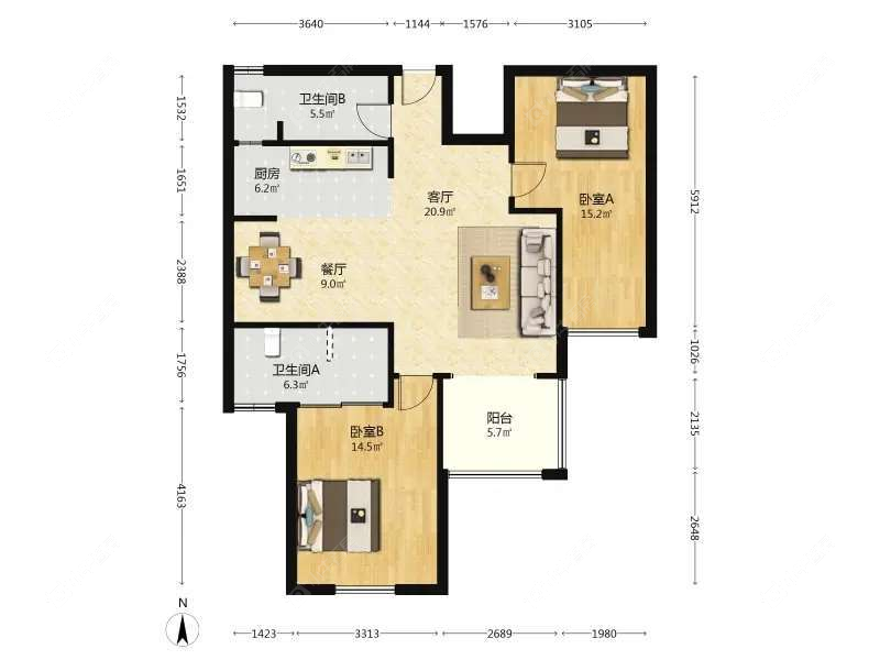 上海保利叶上海二期在售二手房源户型图_小牛看房