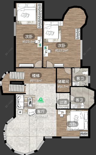 上海绿洲千岛花园在售二手房源户型图_小牛看房