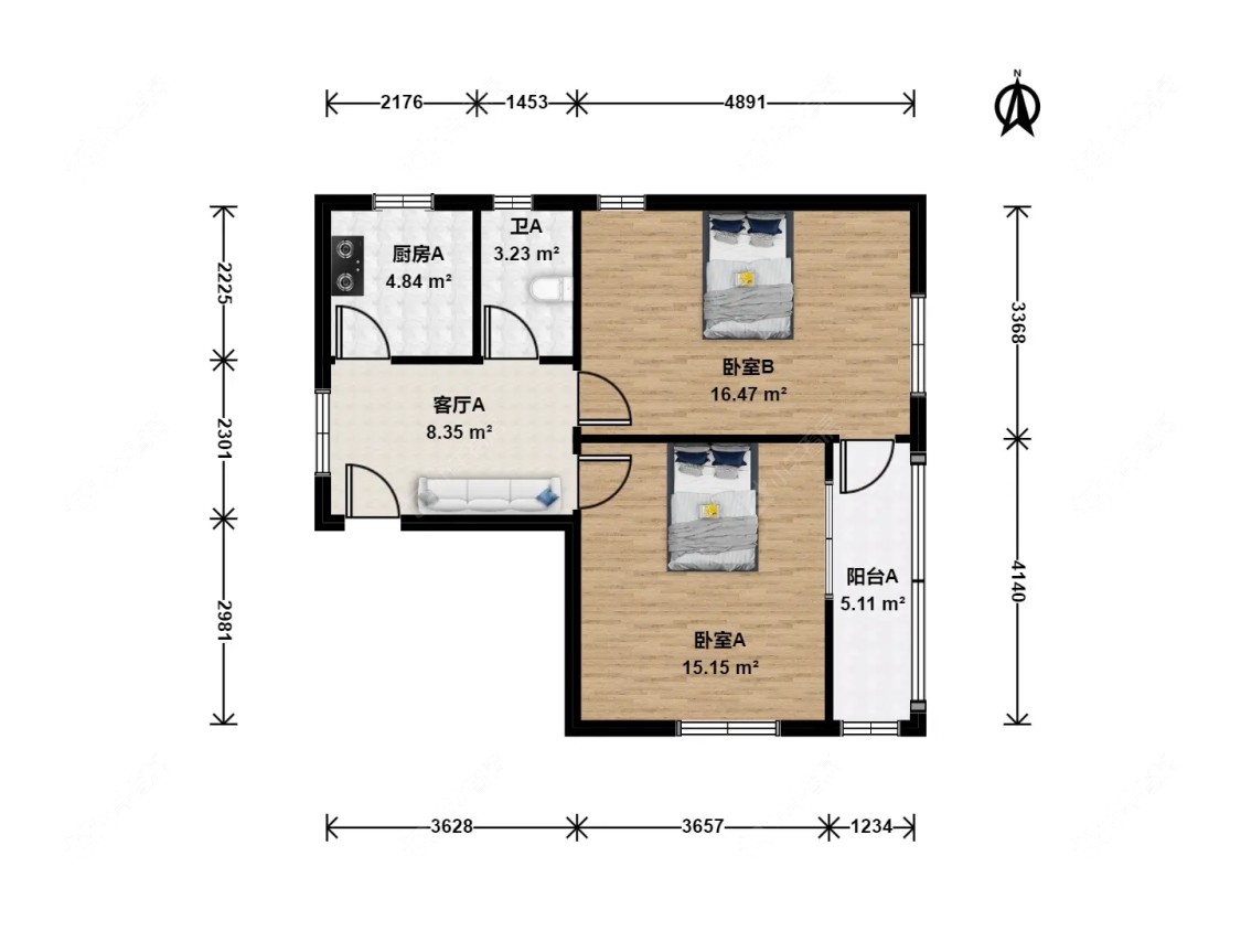 上海怒江小区在租房源户型图_小牛看房