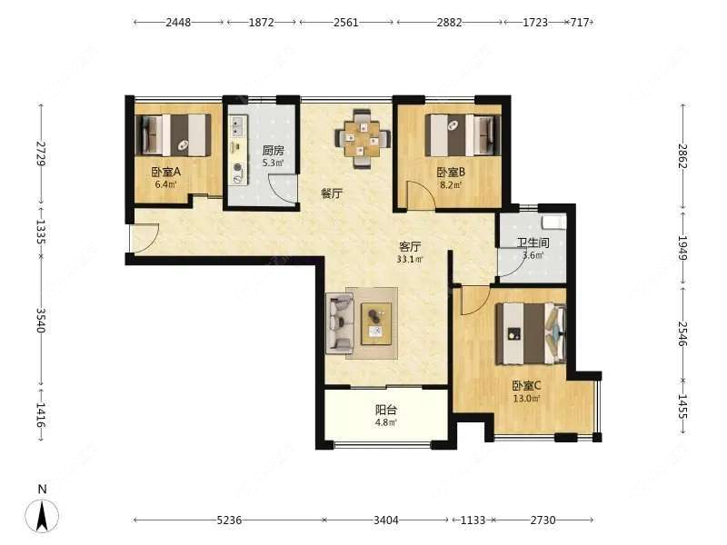 上海保利叶上海一期在售二手房源户型图_小牛看房