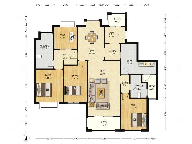 上海华润置地橡树湾在售二手房源户型图_小牛看房