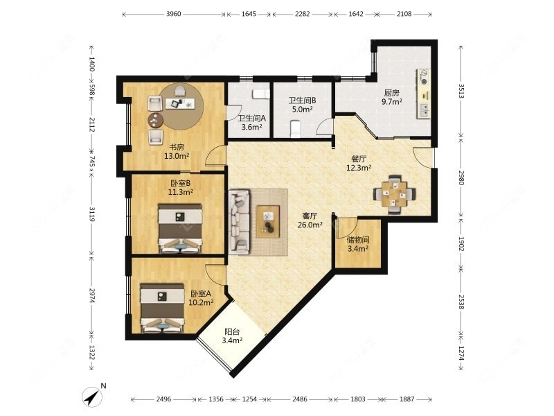 上海皇朝新城在售二手房源户型图_小牛看房
