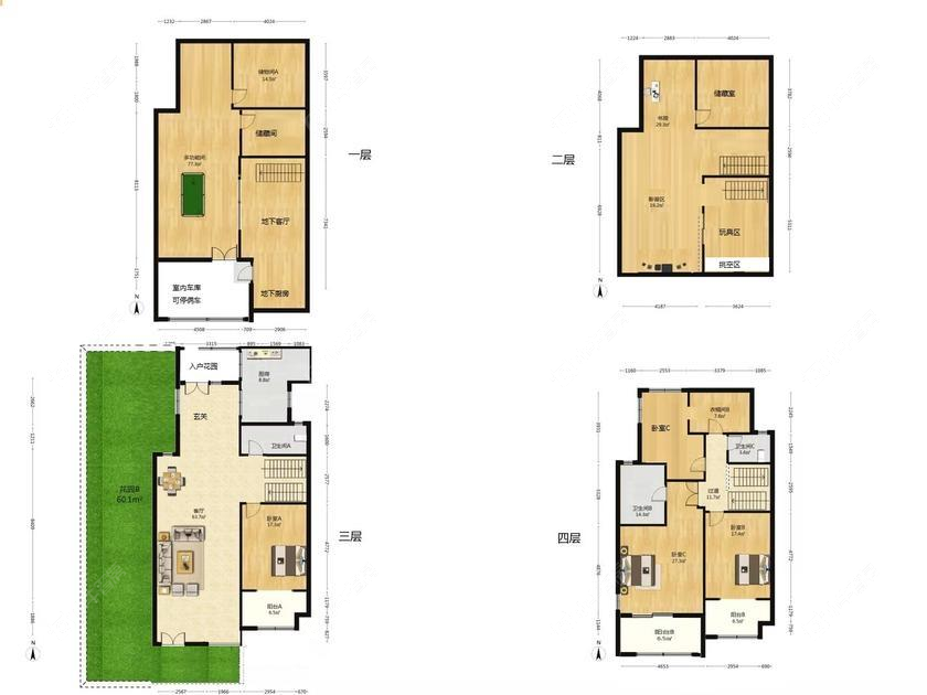 上海美兰湖岭域在售二手房源户型图_小牛看房