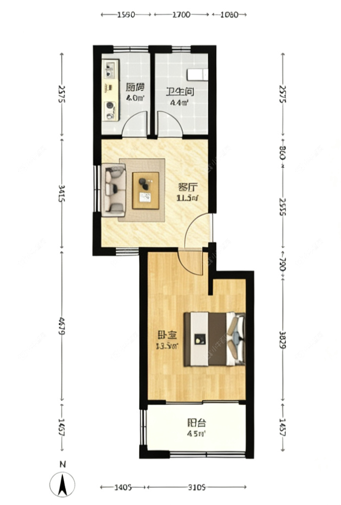上海齐友佳苑在售二手房源户型图_小牛看房
