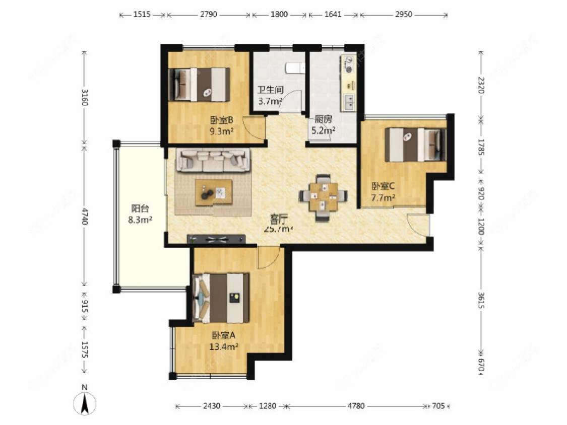 上海保利叶上海一期在售二手房源户型图_小牛看房