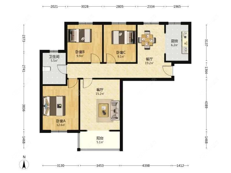 上海宝沁苑在售二手房源户型图_小牛看房