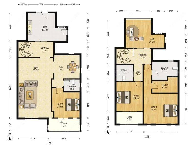上海中建大公馆在售二手房源户型图_小牛看房
