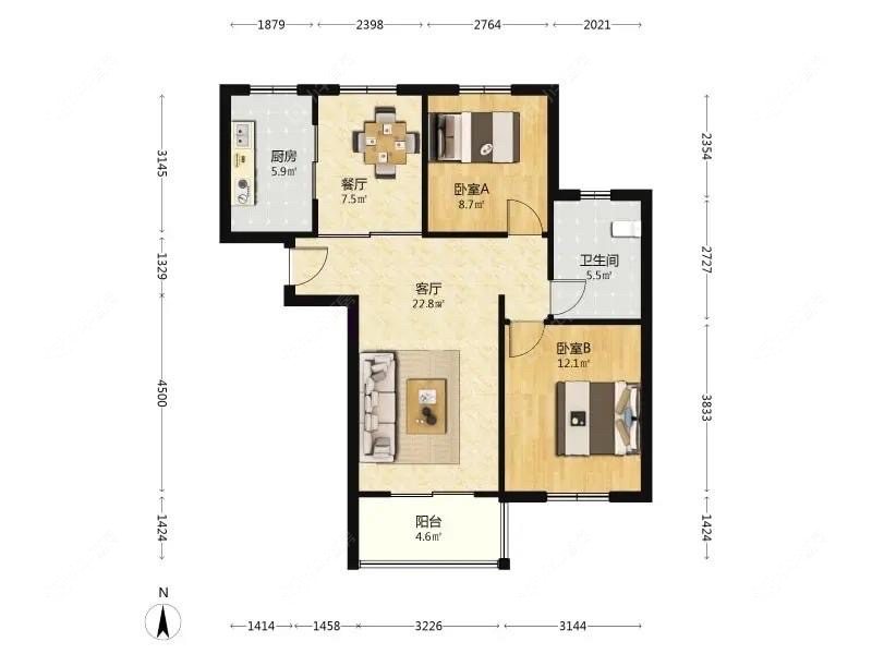 上海宝沁苑在售二手房源户型图_小牛看房