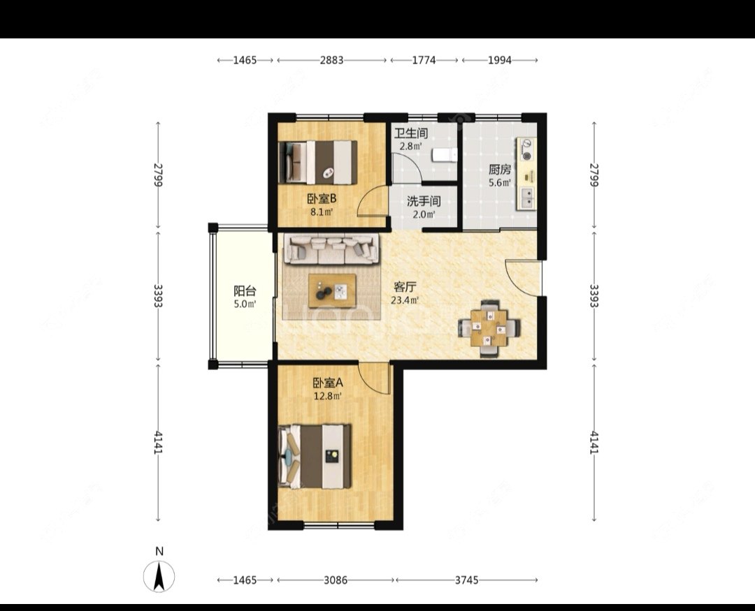 上海浦发绿城在售二手房源户型图_小牛看房