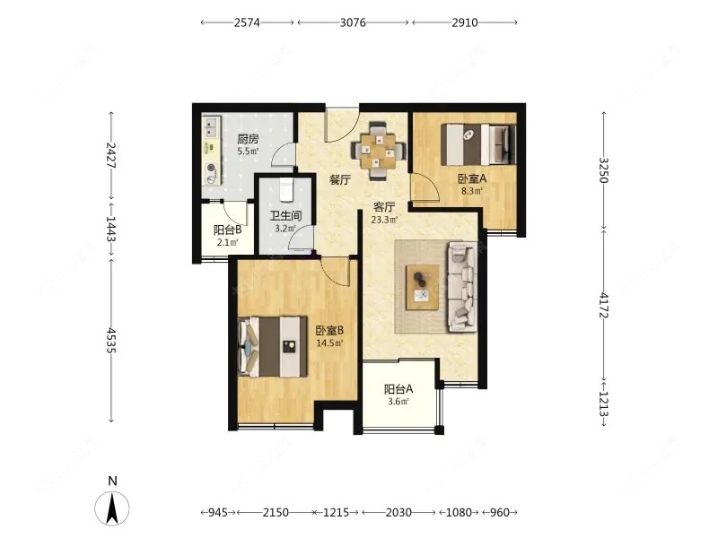 上海馨佳园十街坊在售二手房源户型图_小牛看房