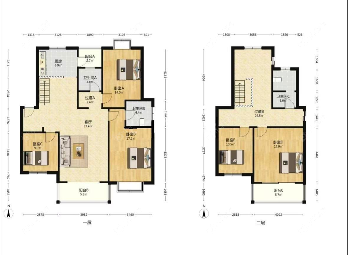 上海美兰湖颐景园在售二手房源户型图_小牛看房
