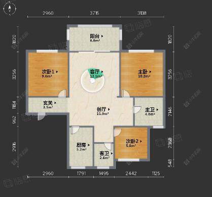 上海禹洲雍贤府在售二手房源户型图_小牛看房