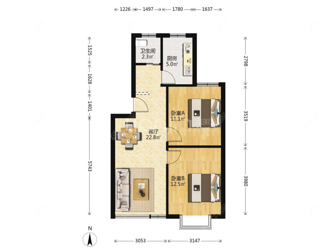 上海绿地御桥苑在售二手房源户型图_小牛看房
