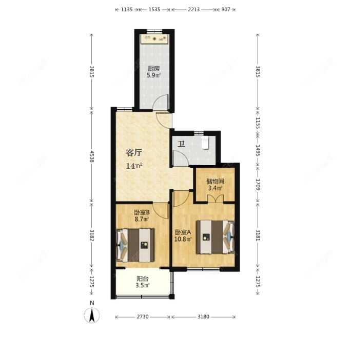 上海建业新村在售二手房源户型图_小牛看房