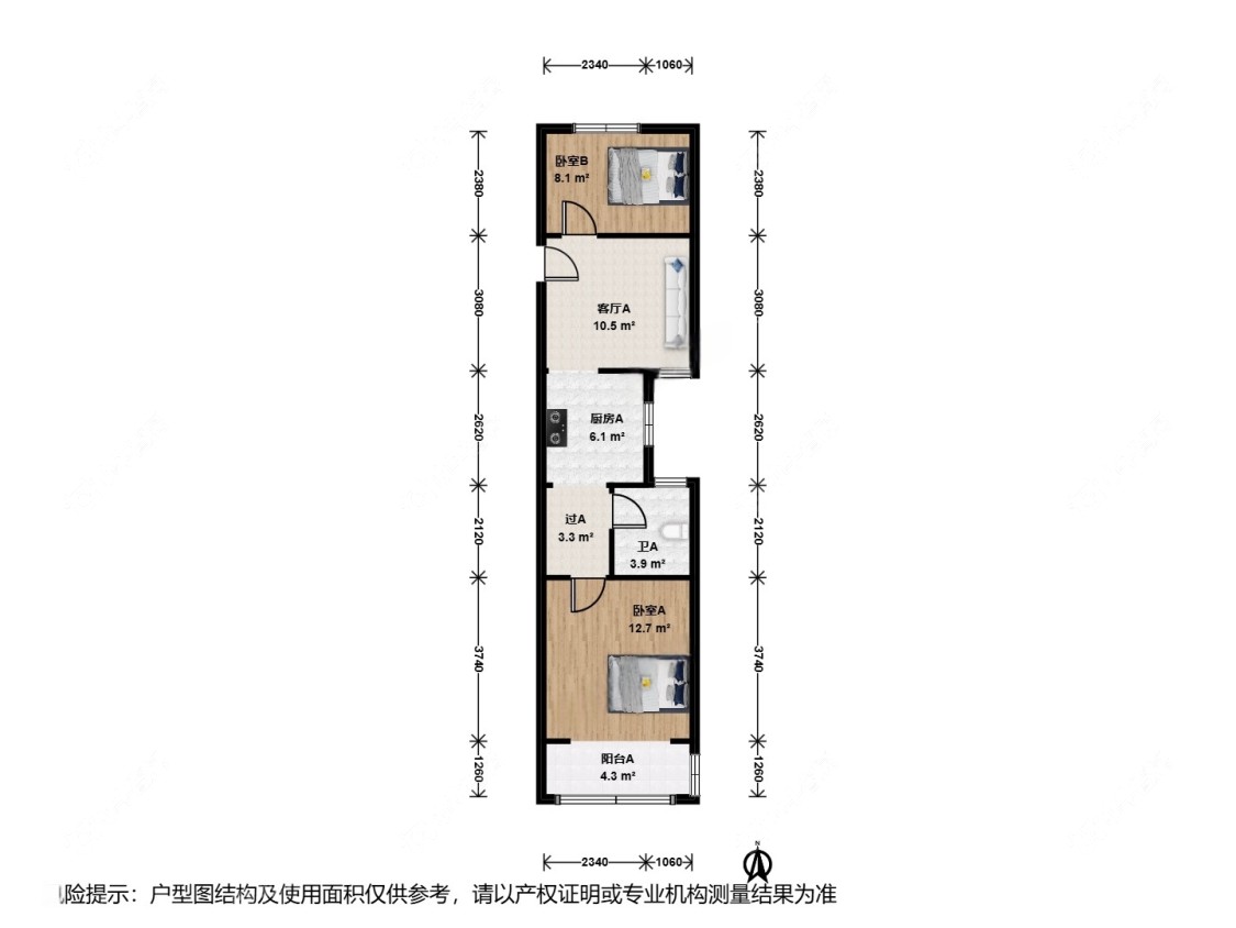 上海昌四小区在租房源户型图_小牛看房