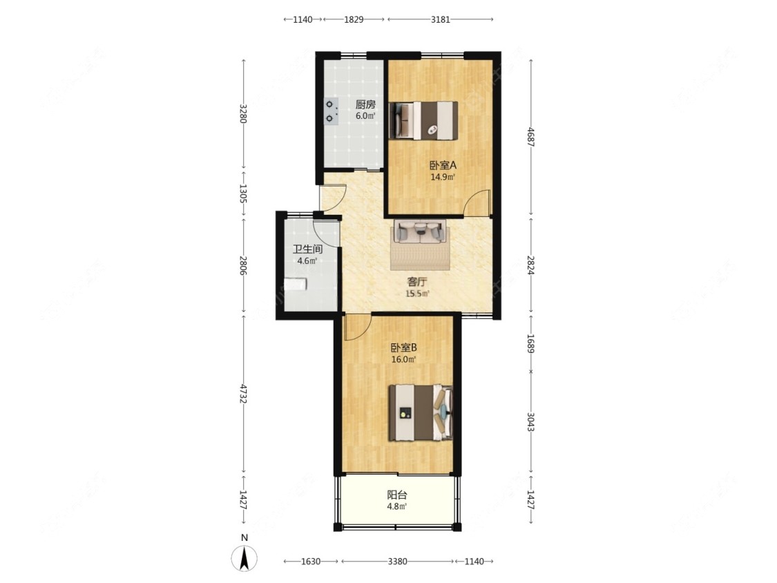 上海上南花苑一期在租房源户型图_小牛看房