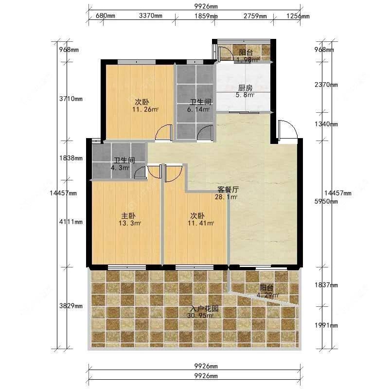 上海博爱家园在租房源户型图_小牛看房