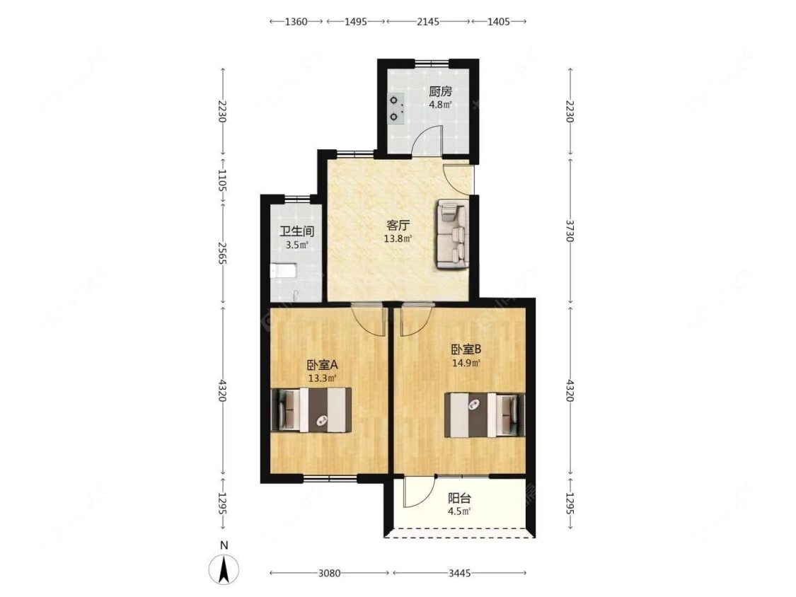 上海华浜二村在售二手房源户型图_小牛看房