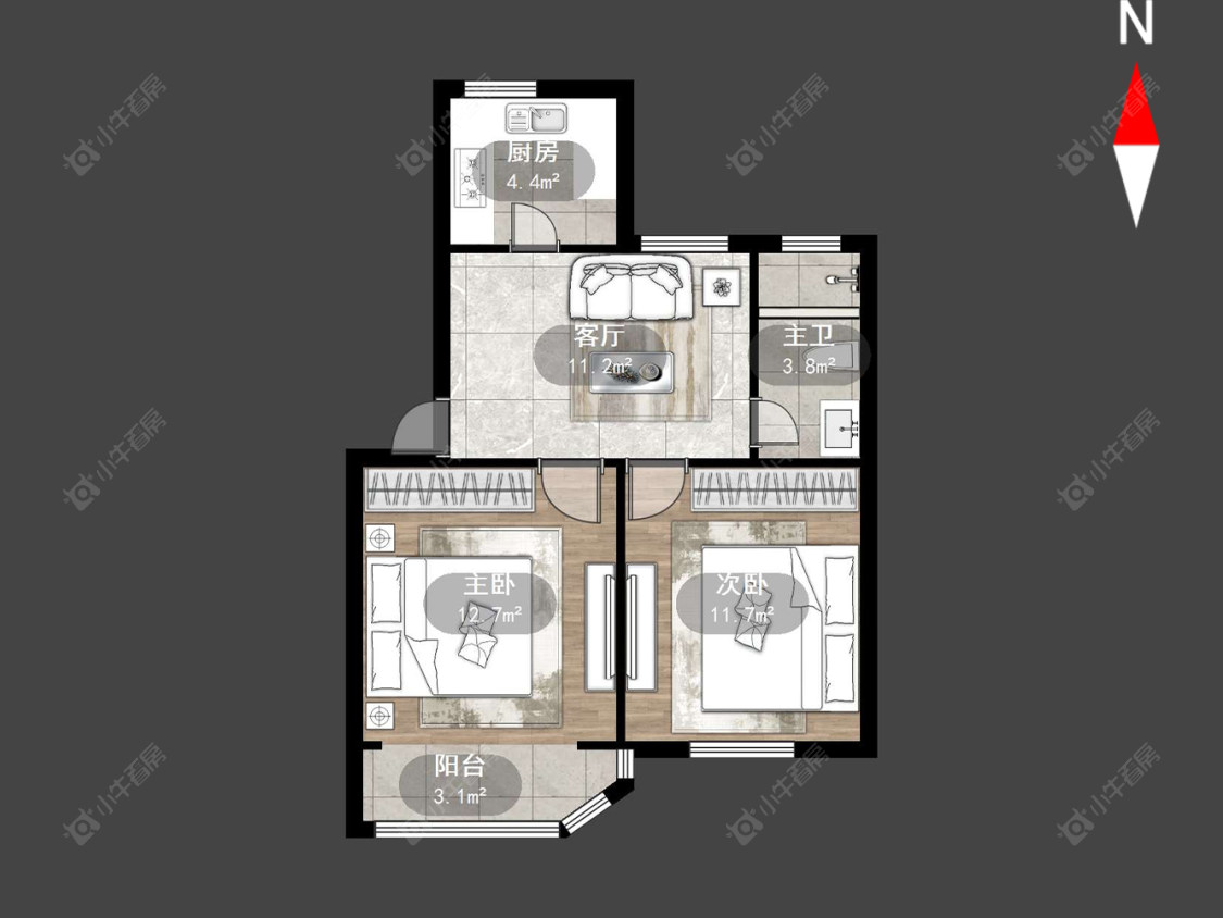 上海凌兆路521弄在售二手房源户型图_小牛看房