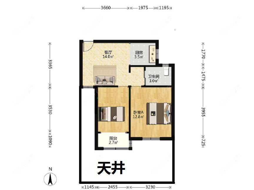 上海云台二小区在租房源户型图_小牛看房