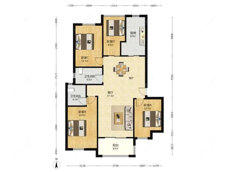 上海保利叶语一期在售二手房源户型图_小牛看房