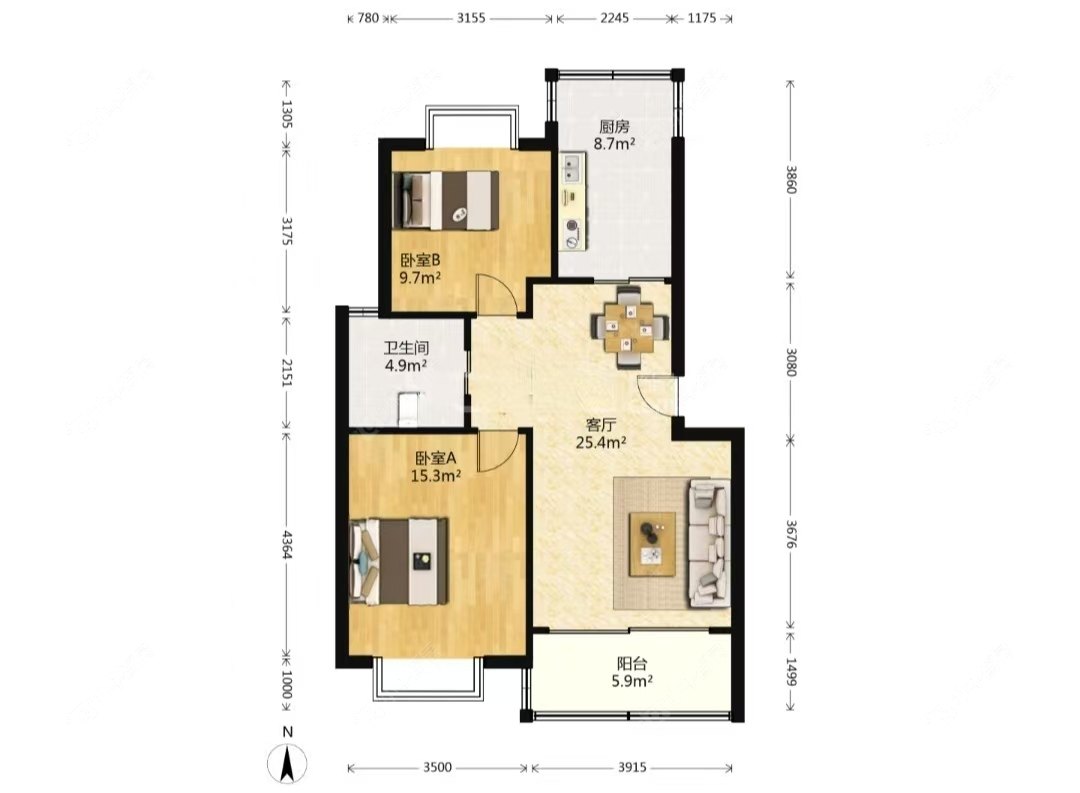 上海文化馨苑在售二手房源户型图_小牛看房