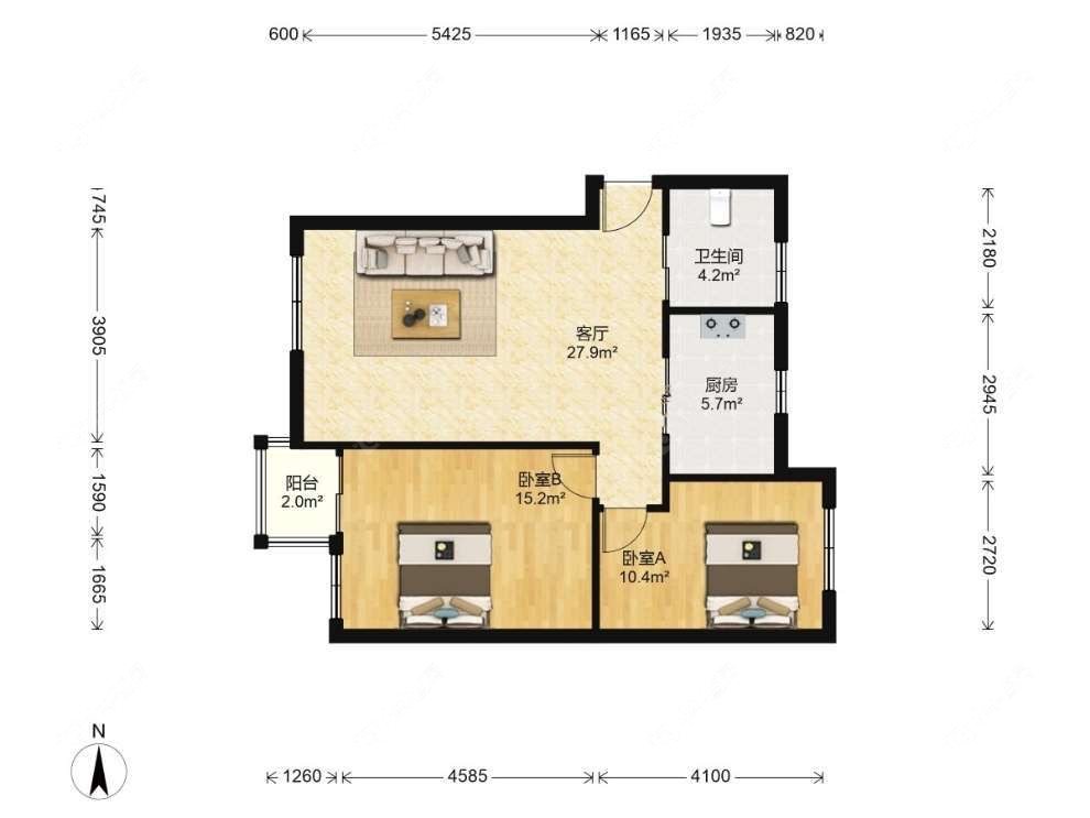 上海海尚菊苑南区在售二手房源户型图_小牛看房