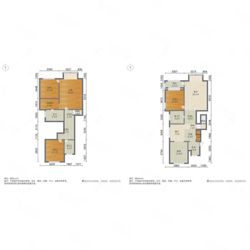 上海信达郡庭别墅区在售二手房源户型图_小牛看房