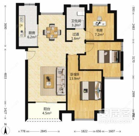 上海万业紫辰苑在租房源户型图_小牛看房