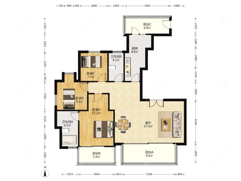 上海阳光城滨江悦在售二手房源户型图_小牛看房