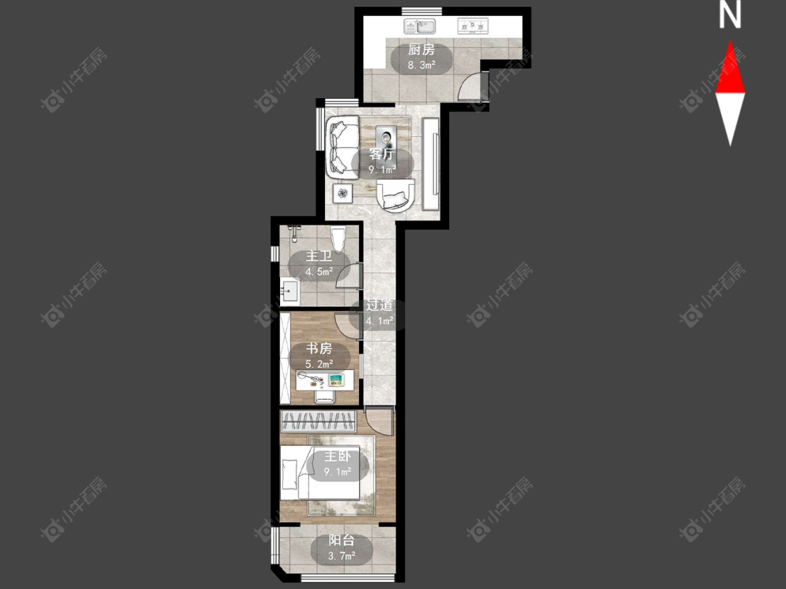 上海凌兆十三村在售二手房源户型图_小牛看房