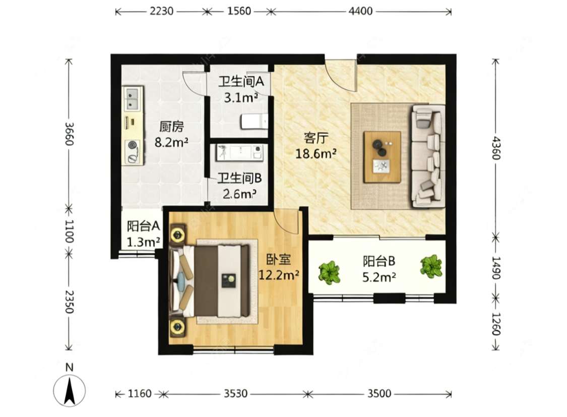 上海川杨新苑三期在售二手房源户型图_小牛看房