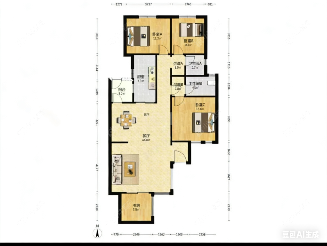 上海顺驰美兰湖在售二手房源户型图_小牛看房